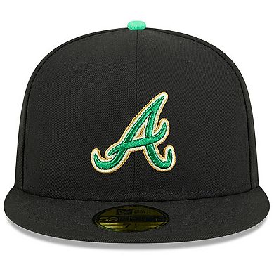 Men's New Era Black Atlanta Braves 2026 St. Patrick's Day 59FIFTY Fitted Hat