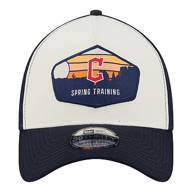 Men's New Era Stone Cleveland Guardians 2026 Spring Training Fan Pack Gradient 39THIRTY Flex Hat