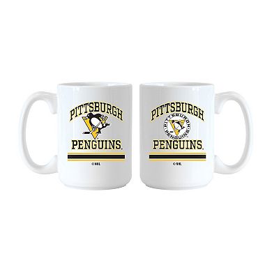 Logo Brands Pittsburgh Penguins 15oz. Current & Throwback Mug Set