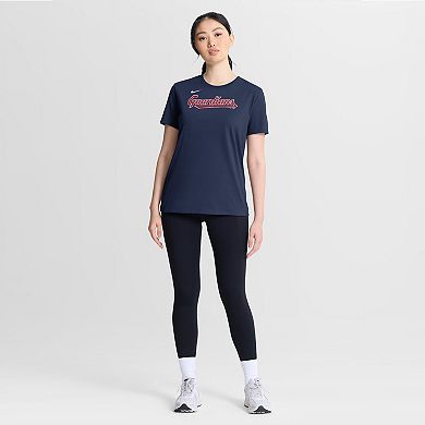 Women's Nike Navy Cleveland Guardians Wordmark T-Shirt