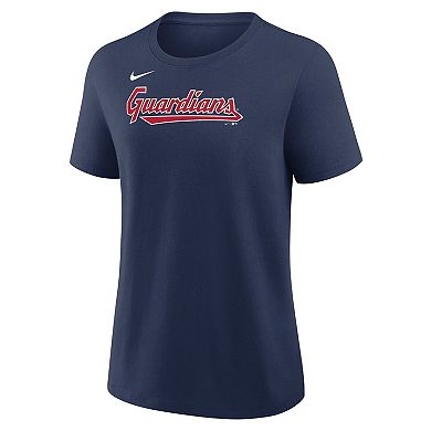 Women's Nike Navy Cleveland Guardians Wordmark T-Shirt