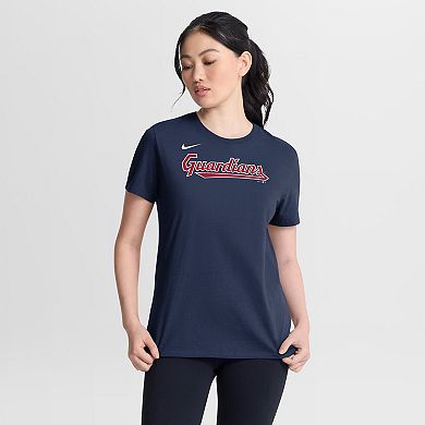 Women's Nike Navy Cleveland Guardians Wordmark T-Shirt