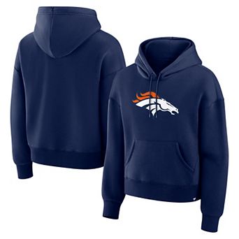 Women's Fanatics Navy Denver Broncos Relaxed High Hip Essential Legacy Hoodie