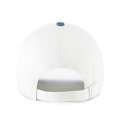 Men's '47 White/Teal Boston Red Sox Contemporary Tonal Clean Up Adjustable Hat