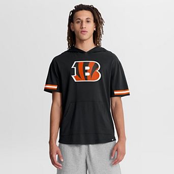 Men's Fanatics Black Cincinnati Bengals Optimal Play Short Sleeve Hooded T-Shirt