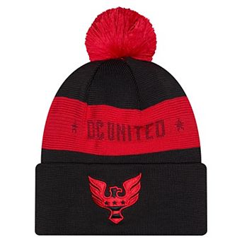 Men's New Era Black D.C. United 2026 Jersey Hook Cuffed Pom Knit Hat