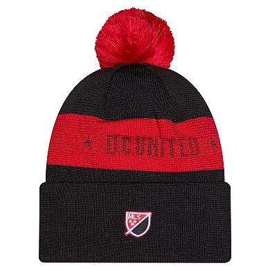 Men's New Era Black D.C. United 2026 Jersey Hook Cuffed Pom Knit Hat