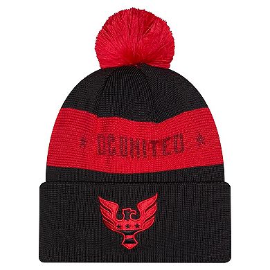 Men's New Era Black D.C. United 2026 Jersey Hook Cuffed Pom Knit Hat