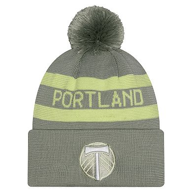 Men's New Era Green Portland Timbers 2026 Jersey Hook Cuffed Knit Hat with Pom