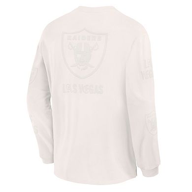 Men's Fanatics Gray Las Vegas Raiders Oversized Type Play Long Sleeve T-Shirt