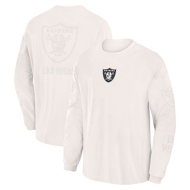 Men's Fanatics Gray Las Vegas Raiders Oversized Type Play Long Sleeve T-Shirt