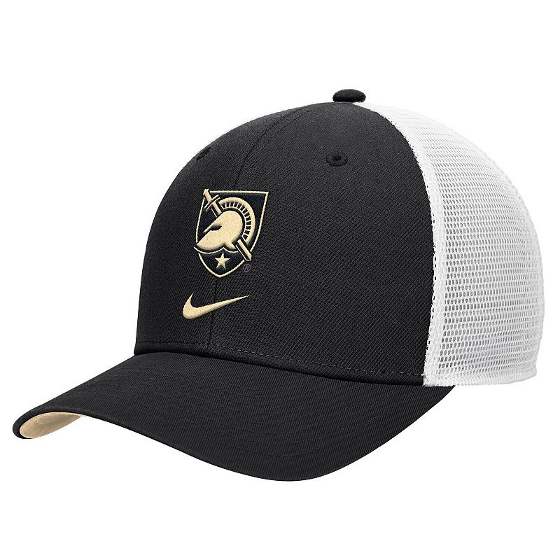 Men's Nike Black Army Black Knights Rise Trucker Adjustable Hat, 