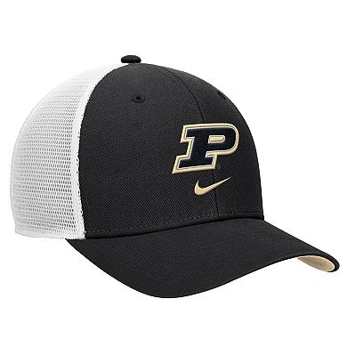 Men's Nike Black Purdue Boilermakers Rise Trucker Adjustable Hat