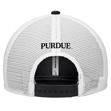 Men's Nike Black Purdue Boilermakers Rise Trucker Adjustable Hat