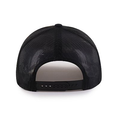 Men's '47 Black Miami Marlins Pitstop Trucker Adjustable Hat