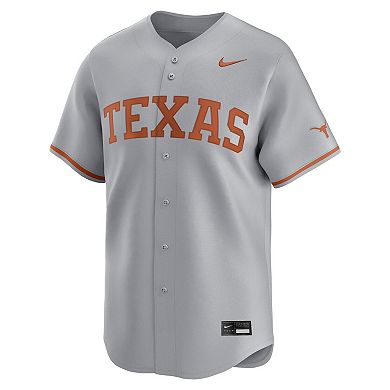 Men's Nike Gray Texas Longhorns Alternate Limited Baseball Jersey