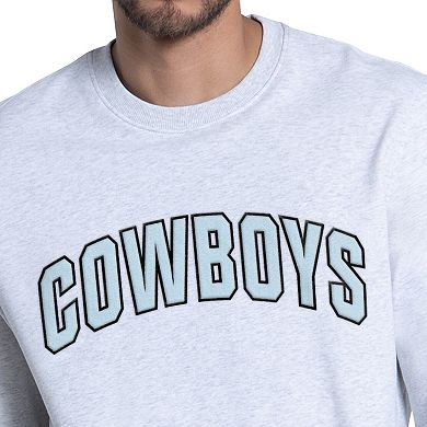 Men's Starter Ash Dallas Cowboys Faceoff Fleece Sweatshirt