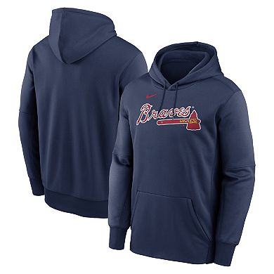 Men's Nike Navy Atlanta Braves Dri-Fit Club Hoodie