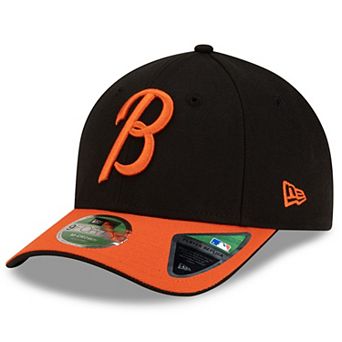 Men's New Era Black/Orange Baltimore Orioles Player Replica 9FORTY Adjustable Hat