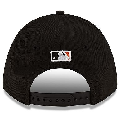 Men's New Era Black/Orange Baltimore Orioles Player Replica 9FORTY Adjustable Hat