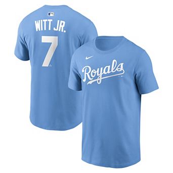 Men's Nike Bobby Witt Jr. Light Blue Kansas City Royals Name & Number T-Shirt