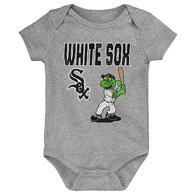 Newborn Outerstuff Chicago White Sox Home Plate 3-Piece Creeper Set