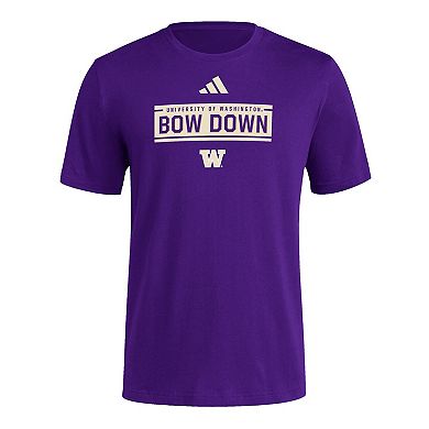 Men's adidas Purple Washington Huskies Locker Slogan Pre-Game T-Shirt