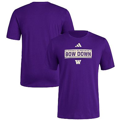 Men's adidas Purple Washington Huskies Locker Slogan Pre-Game T-Shirt
