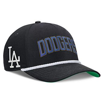Men's Nike Black Los Angeles Dodgers Cooperstown Collection Rise Adjustable Hat
