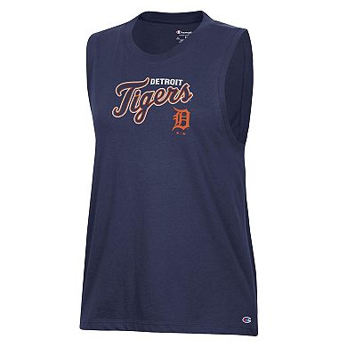 Women's Champion Navy Detroit Tigers Muscle Tank Top