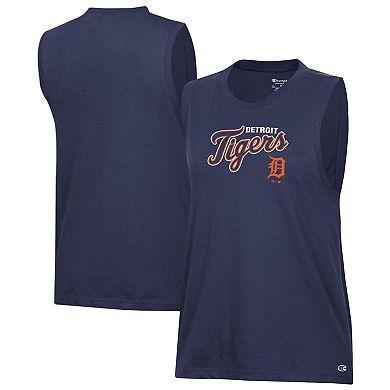 Women's Champion Navy Detroit Tigers Muscle Tank Top
