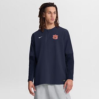 Men's Nike Navy Auburn Tigers Dugout Dri-FIT Quarter-Zip Long Sleeve Windshirt