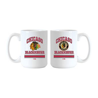 Logo Brands Chicago Blackhawks 15oz. Current & Throwback Mug Set