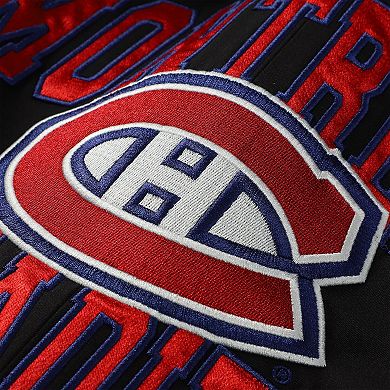 Women's The Wild Collective Black Montreal Canadiens Original 6 Hooded Blazer