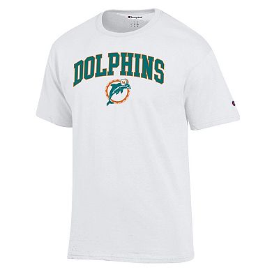 Men's Champion White Miami Dolphins Arch Over Logo T-Shirt