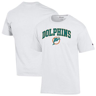 Men's Champion White Miami Dolphins Arch Over Logo T-Shirt