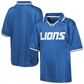 Youth Outerstuff Blue Detroit Lions Stadium Jersey Polo