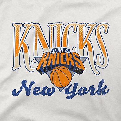 Unisex Stadium Essentials Oatmeal New York Knicks Sky High Hoodie
