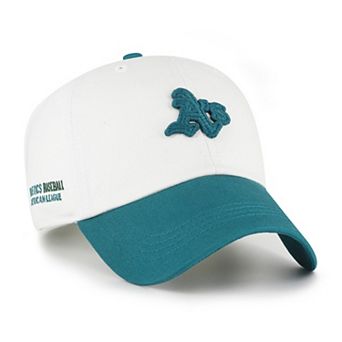 Men's '47 White/Teal Athletics Contemporary Tonal Clean Up Adjustable Hat
