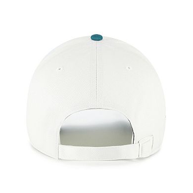 Men's '47 White/Teal Athletics Contemporary Tonal Clean Up Adjustable Hat