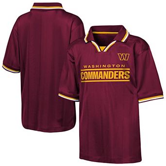 Youth Outerstuff Burgundy Washington Commanders Stadium Jersey Polo