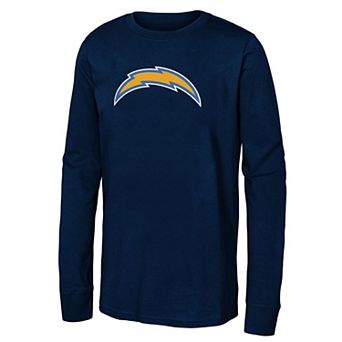 Youth Navy Los Angeles Chargers Primary Logo Long Sleeve T-Shirt