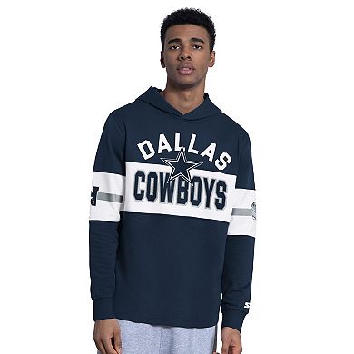 Men's Starter Navy Dallas Cowboys Fullback Jersey Hoodie