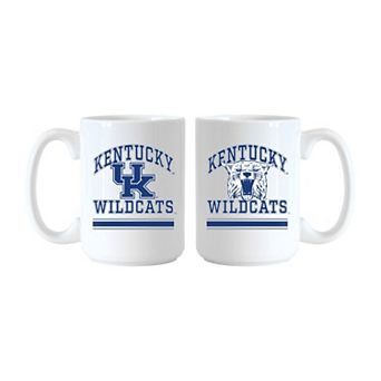 Logo Brands Kentucky Wildcats 15oz. Current & Throwback Mug Set