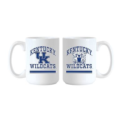 Logo Brands Kentucky Wildcats 15oz. Current & Throwback Mug Set
