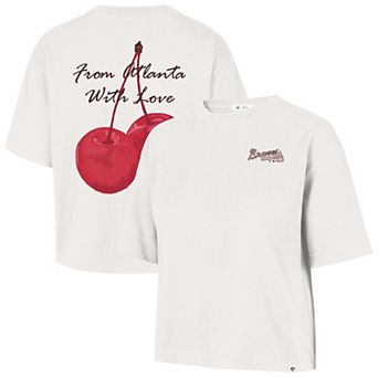 Women's '47 Cream Atlanta Braves Love Letter Reed City T-Shirt