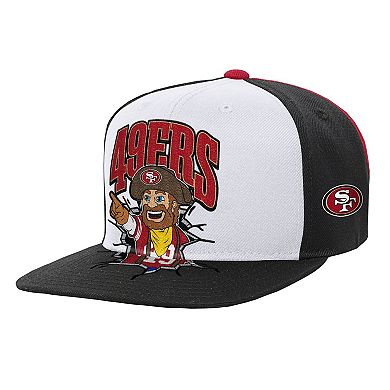 Youth Mitchell & Ness White San Francisco 49ers Team Mascot Snapback Hat