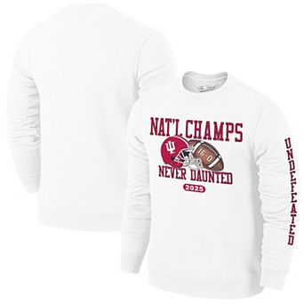 Men's White Indiana Hoosiers College Football Playoff 2025 National Champions Helmet Sweatshirt