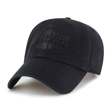 Men's '47 Los Angeles Lakers Black on Black Clean Up Adjustable Hat