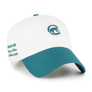 Men's '47 White/Teal Chicago Cubs Contemporary Tonal Clean Up Adjustable Hat